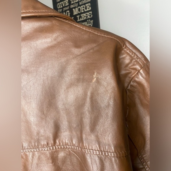 Vintage Sears The Leather Shop leather coat with faux fur lining - Picture 8 of 15